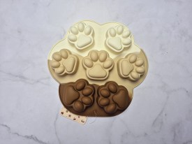 Molde silicona tricolor 7 huellas grandes